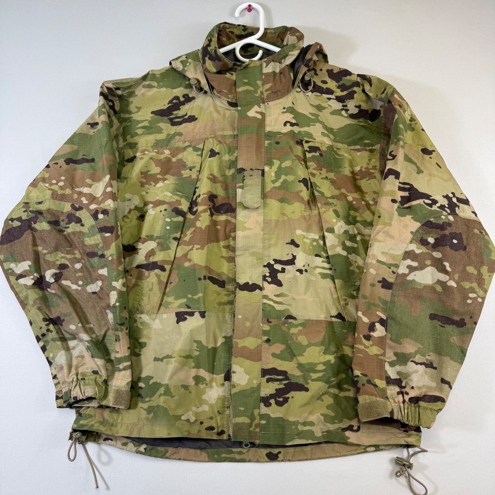 USGI Surplus OCP Multicam GoreTex Windbreaker Jacket Mens XL Tactical Hooded